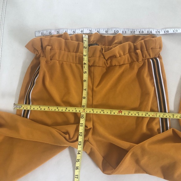 BBJ Casual Mustard Striped wide Leg Pants Size M - Picture 6 of 7